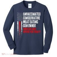 Unvaccinated Conservative Meat Eating Gun Owner Kids Long Sleeve Shirt thumb 0