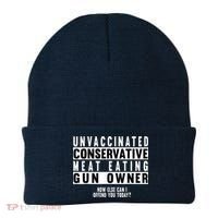 Unvaccinated Conservative Meat Eating Gun Owner How Else Can I Offend You Beanie thumb 0