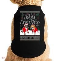 Ugly Christmas Miss Peaches & Pete The Beagle Funny Xmas Gift Doggie Tank thumb 0