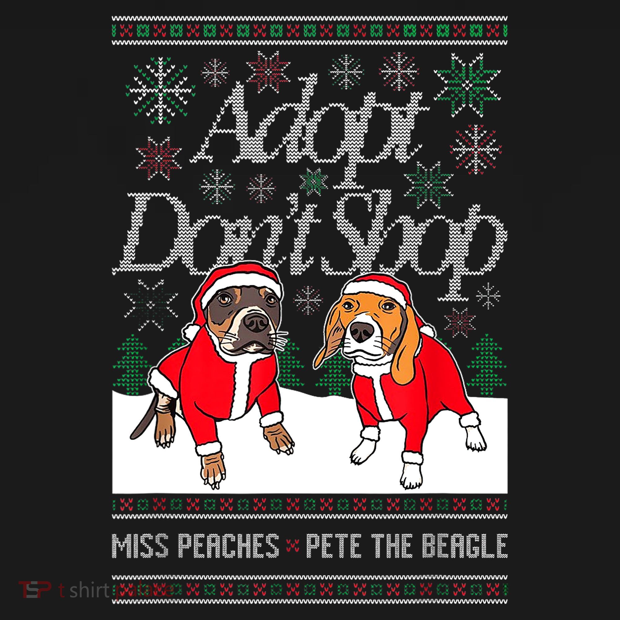 Ugly Christmas Miss Peaches & Pete The Beagle Funny Xmas Gift Doggie Tank