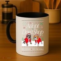 Ugly Christmas Miss Peaches & Pete The Beagle Funny Xmas Gift Coffee Mug thumb 4