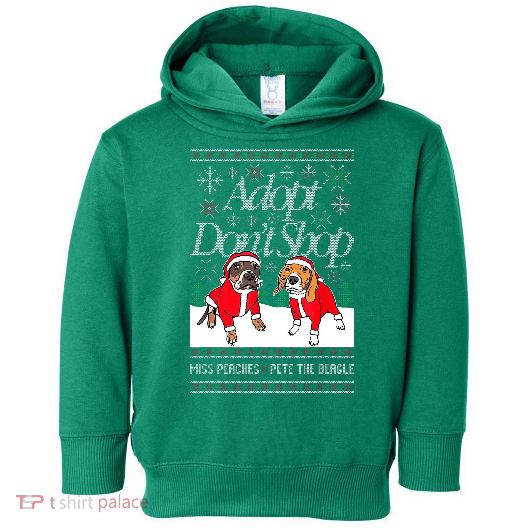 Ugly Christmas Miss Peaches & Pete The Beagle Funny Xmas Gift Toddler Hoodie