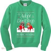 Ugly Christmas Miss Peaches & Pete The Beagle Funny Xmas Gift Kids Sweatshirt thumb 0