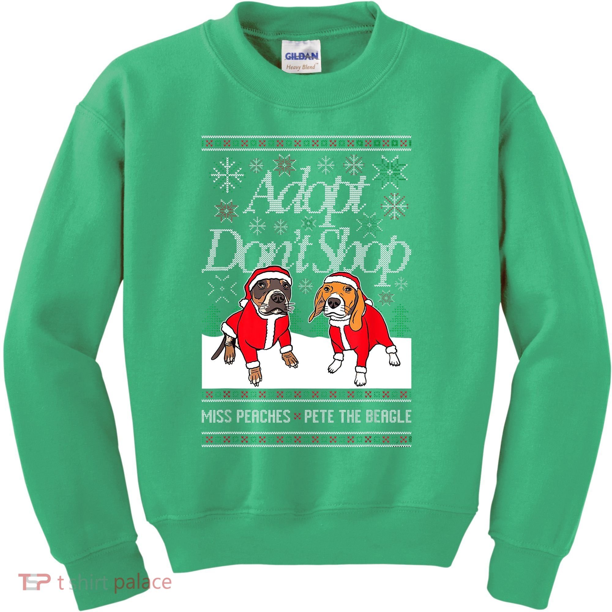 Ugly Christmas Miss Peaches & Pete The Beagle Funny Xmas Gift Kids Sweatshirt