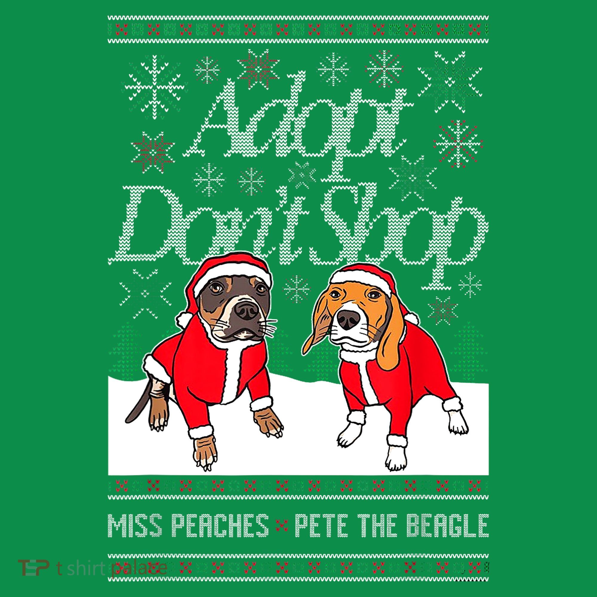 Ugly Christmas Miss Peaches & Pete The Beagle Funny Xmas Gift Kids Sweatshirt