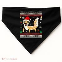 Ugly Christmas Pajama Sweater Leopard Gecko Animals Lover USA-Made Doggie Bandana thumb 0