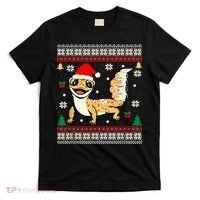 Ugly Christmas Pajama Sweater Leopard Gecko Animals Lover T-Shirt thumb 0