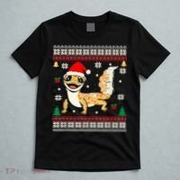 Ugly Christmas Pajama Sweater Leopard Gecko Animals Lover T-Shirt thumb 5