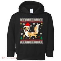 Ugly Christmas Pajama Sweater Leopard Gecko Animals Lover Toddler Hoodie thumb 0