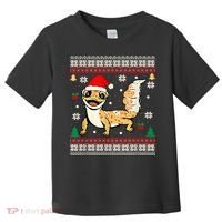 Ugly Christmas Pajama Sweater Leopard Gecko Animals Lover Toddler T-Shirt thumb 0