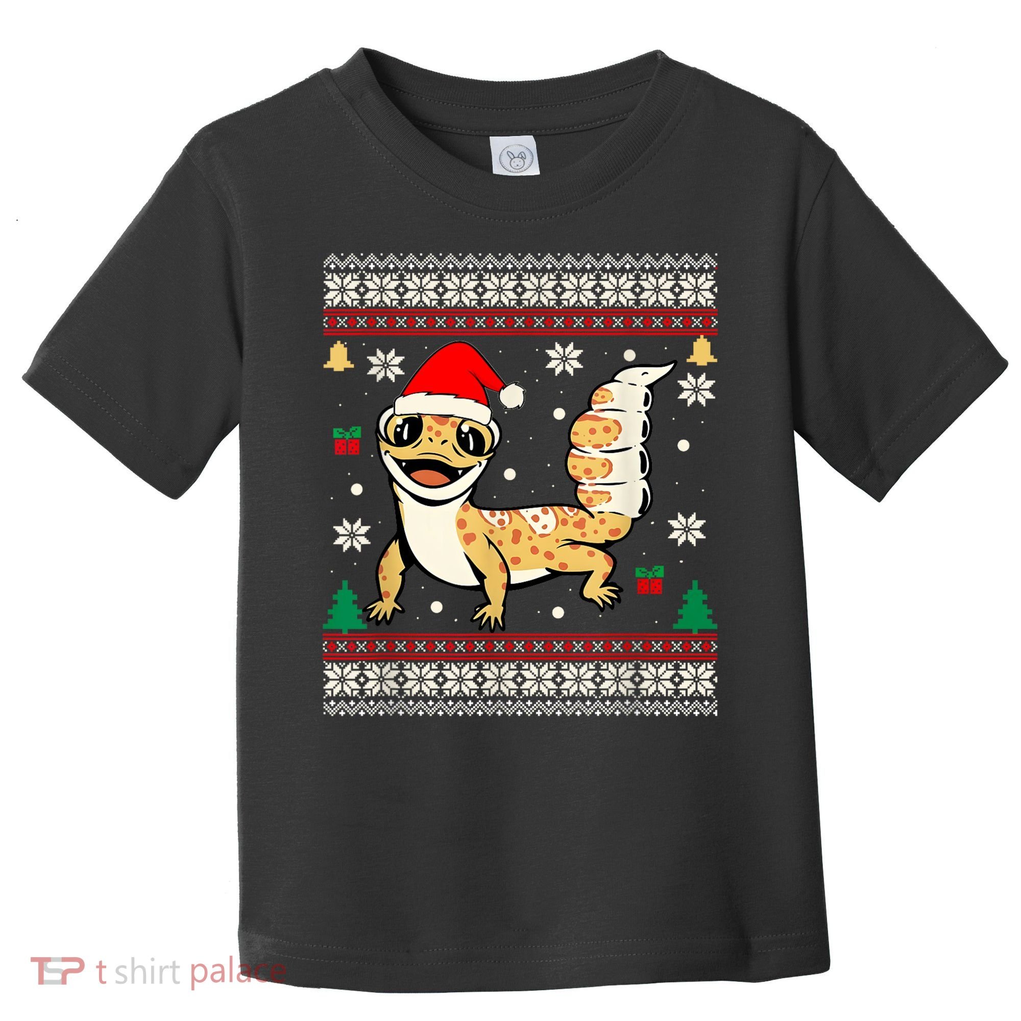 Ugly Christmas Pajama Sweater Leopard Gecko Animals Lover Toddler T-Shirt