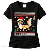 Ugly Christmas Pajama Sweater Leopard Gecko Animals Lover Women's T-Shirt thumb 0