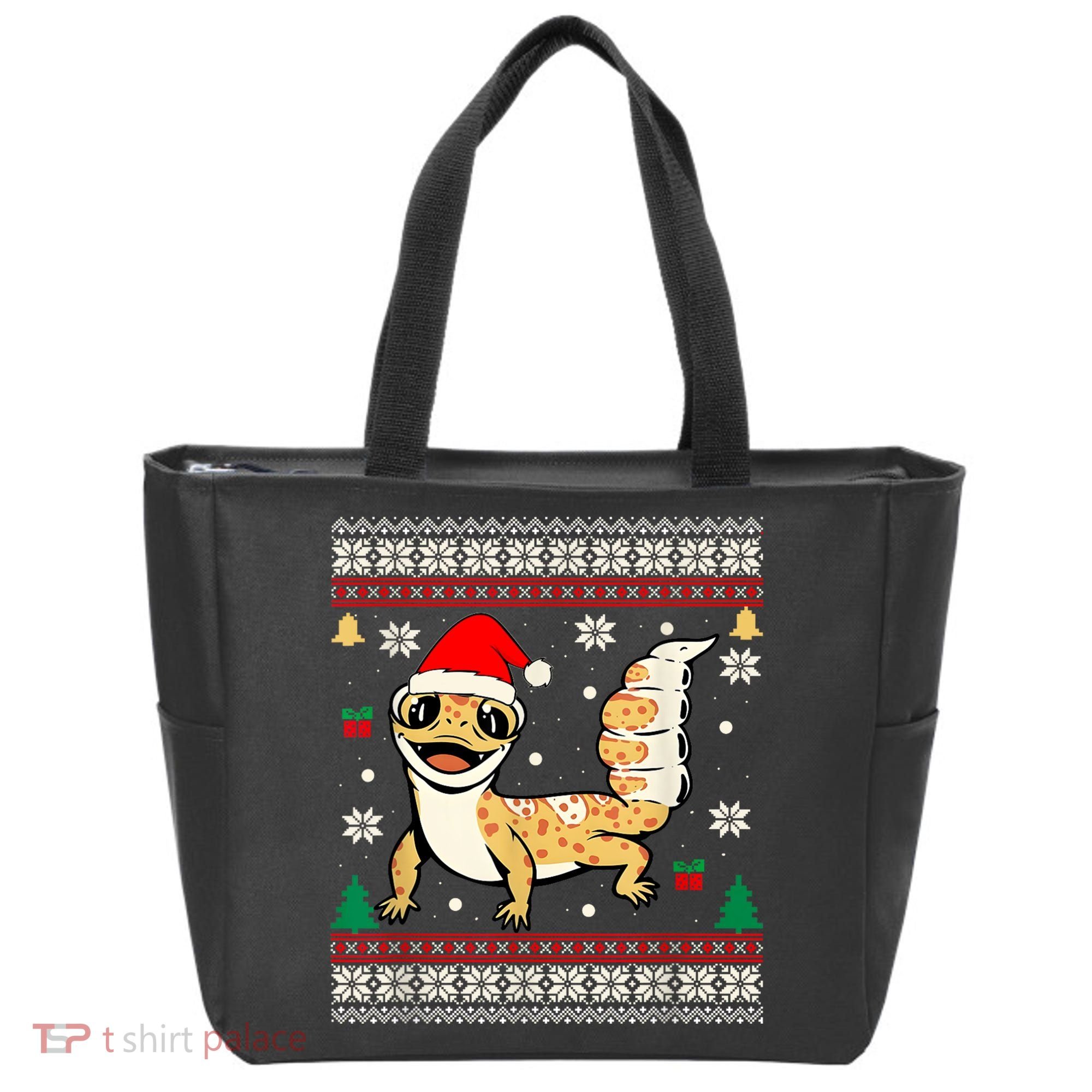 Ugly Christmas Pajama Sweater Leopard Gecko Animals Lover Tote Bag