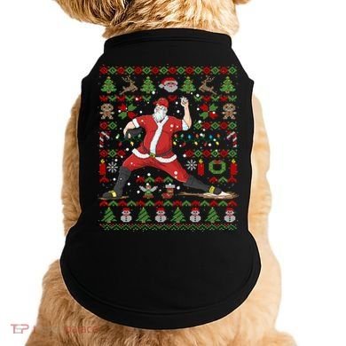 Ugly Christmas Pitcher Baseball Santa Claus Great Gift Doggie Tank