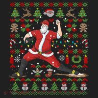 Ugly Christmas Pitcher Baseball Santa Claus Great Gift Hat thumb 2