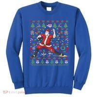 Ugly Christmas Pitcher Baseball Santa Claus Great Gift Sweatshirt thumb 0