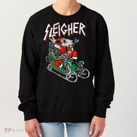 Ugly Christmas Sweater Sleigher Heavy Metal Santa Xmas Women's Sweatshirt thumb 0