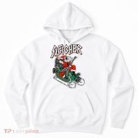 Ugly Christmas Sweater Sleigher Heavy Metal Santa Xmas Hoodie thumb 0