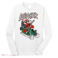 Ugly Christmas Sweater Sleigher Heavy Metal Santa Xmas Long Sleeve Shirt thumb 0