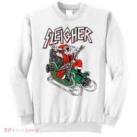 Ugly Christmas Sweater Sleigher Heavy Metal Santa Xmas Sweatshirt thumb 0