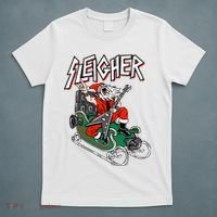 Ugly Christmas Sweater Sleigher Heavy Metal Santa Xmas T-Shirt thumb 5