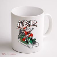 Ugly Christmas Sweater Sleigher Heavy Metal Santa Xmas Coffee Mug thumb 1