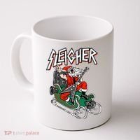 Ugly Christmas Sweater Sleigher Heavy Metal Santa Xmas Coffee Mug thumb 0