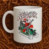 Ugly Christmas Sweater Sleigher Heavy Metal Santa Xmas Coffee Mug thumb 2