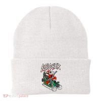 Ugly Christmas Sweater Sleigher Heavy Metal Santa Xmas Beanie thumb 0