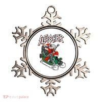 Ugly Christmas Sweater Sleigher Heavy Metal Santa Xmas Ornament thumb 0