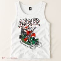 Ugly Christmas Sweater Sleigher Heavy Metal Santa Xmas Tank Top thumb 2