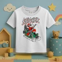 Ugly Christmas Sweater Sleigher Heavy Metal Santa Xmas Toddler T-Shirt thumb 3