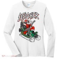 Ugly Christmas Sweater Sleigher Heavy Metal Santa Xmas Women's Long Sleeve Shirt thumb 0