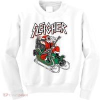 Ugly Christmas Sweater Sleigher Heavy Metal Santa Xmas Kids Sweatshirt thumb 0