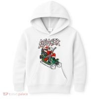 Ugly Christmas Sweater Sleigher Heavy Metal Santa Xmas Kids Hoodie thumb 0