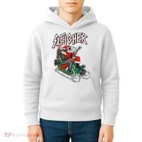 Ugly Christmas Sweater Sleigher Heavy Metal Santa Xmas Kids Hoodie thumb 4
