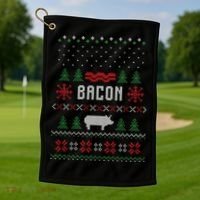 Ugly Christmas Sweater Golf Towel thumb 1