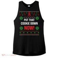 Ugly Christmas Sweater Put That Cookie Down Santa Claus Gift Ladies PosiCharge Tri-Blend Wicking Tank thumb 0