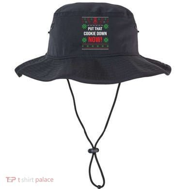Ugly Christmas Sweater Put That Cookie Down Santa Claus Gift Bucket Hat