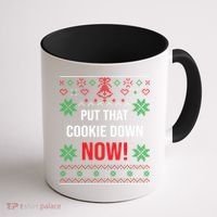 Ugly Christmas Sweater Put That Cookie Down Santa Claus Gift Coffee Mug thumb 1