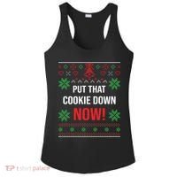 Ugly Christmas Sweater Put That Cookie Down Santa Claus Gift Ladies PosiCharge Competitor Racerback Tank thumb 0