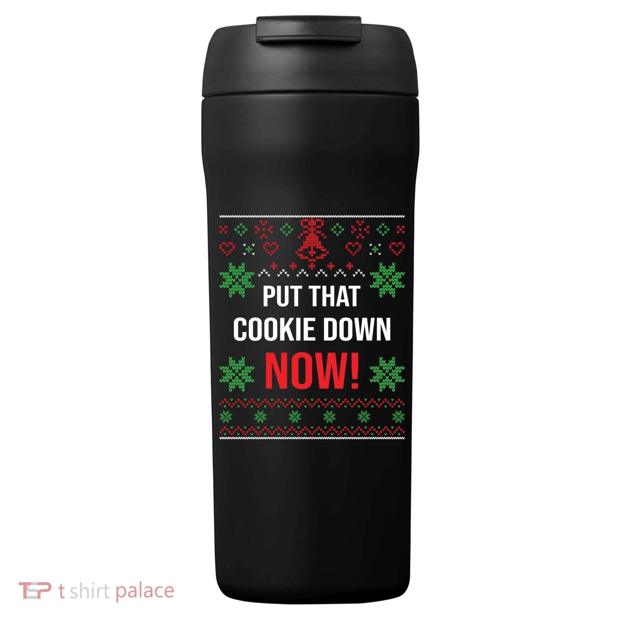 Ugly Christmas Sweater Put That Cookie Down Santa Claus Gift 24oz Duet Stainless Steel Tumbler