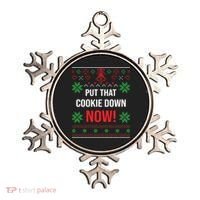 Ugly Christmas Sweater Put That Cookie Down Santa Claus Gift Ornament thumb 0