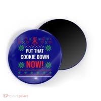 Ugly Christmas Sweater Put That Cookie Down Santa Claus Gift Magnet thumb 0