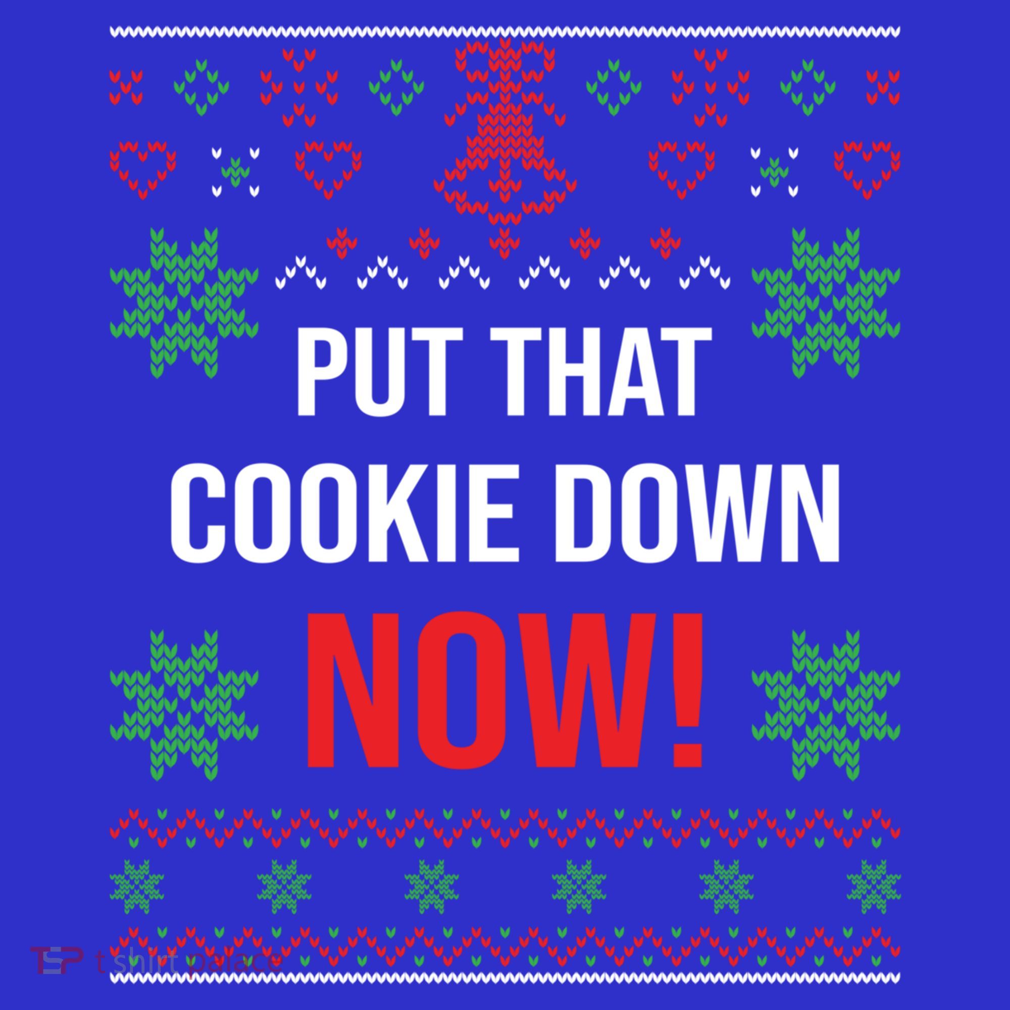 Ugly Christmas Sweater Put That Cookie Down Santa Claus Gift Women's Tank Top