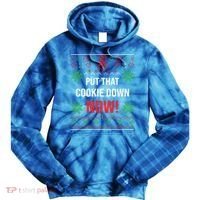 Ugly Christmas Sweater Put That Cookie Down Santa Claus Gift Tie Dye Hoodie thumb 0
