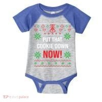 Ugly Christmas Sweater Put That Cookie Down Santa Claus Gift Infant Baby Jersey Bodysuit thumb 0