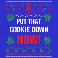 Ugly Christmas Sweater Put That Cookie Down Santa Claus Gift Kids Long Sleeve Plaid Pajama Set thumb 2