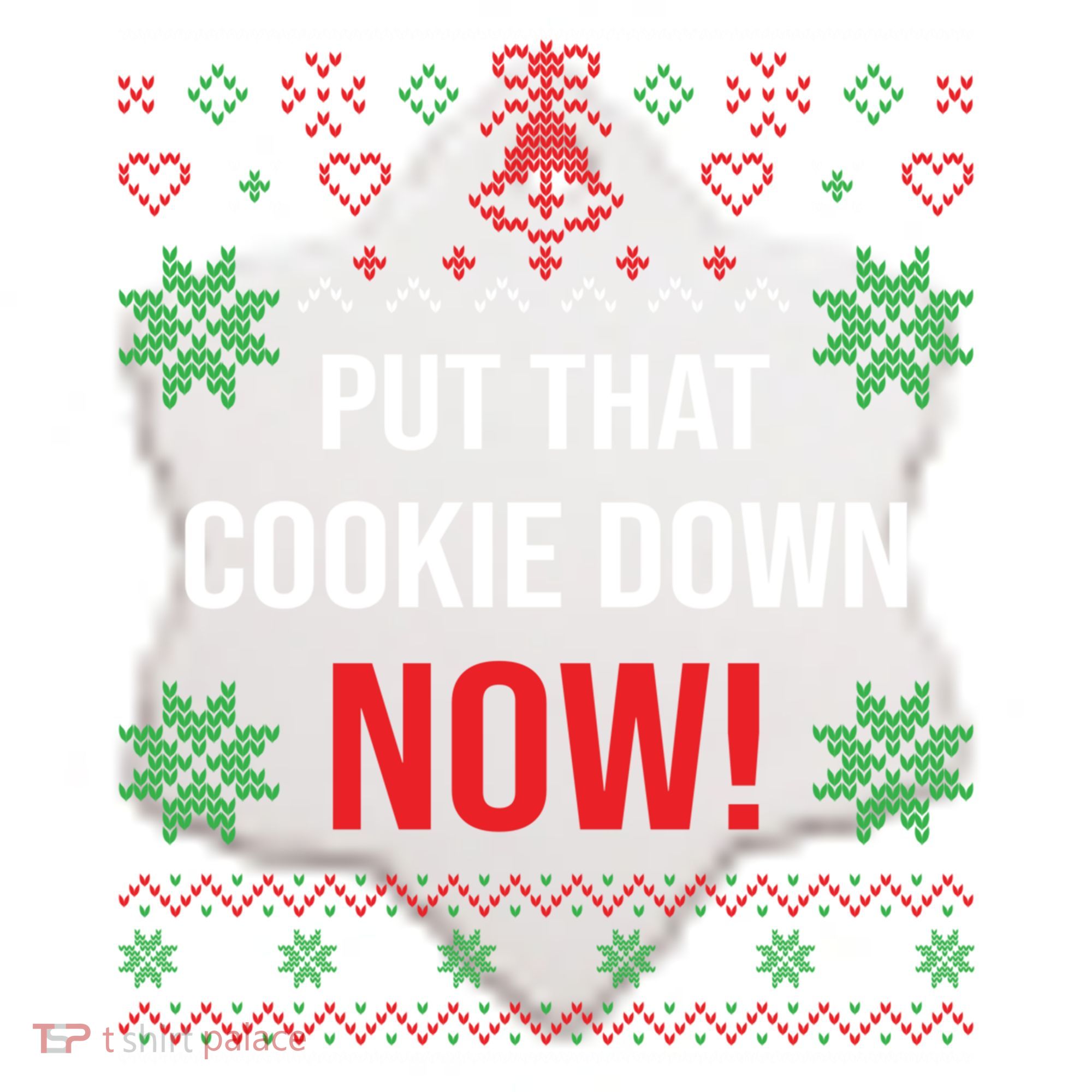 Ugly Christmas Sweater Put That Cookie Down Santa Claus Gift Ceramic Ornament