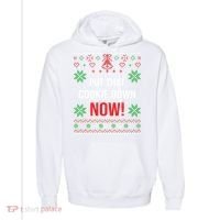 Ugly Christmas Sweater Put That Cookie Down Santa Claus Gift Comfort Colors Garment-Dyed Hooded Sweatshirt thumb 0